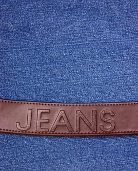 Denim fabric with jeans belt