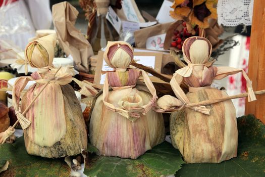 Figurine made of natural autumn materials
