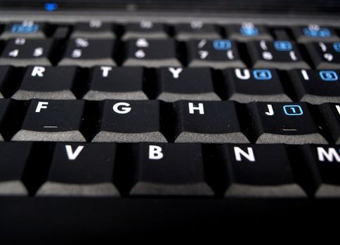 Black computer keyboard