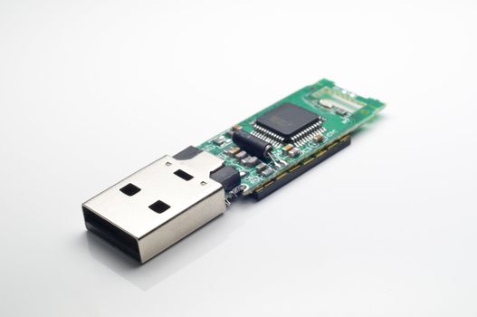 Electronic parts of a USB memory stick