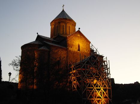 Metexi church in Tbilisi, Georgia