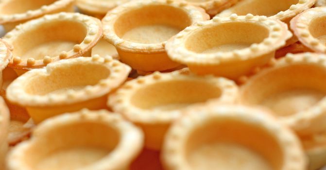 Close up of the biscuit forms