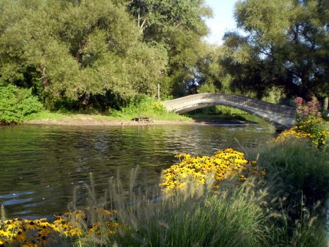 old stone bridge over a stream