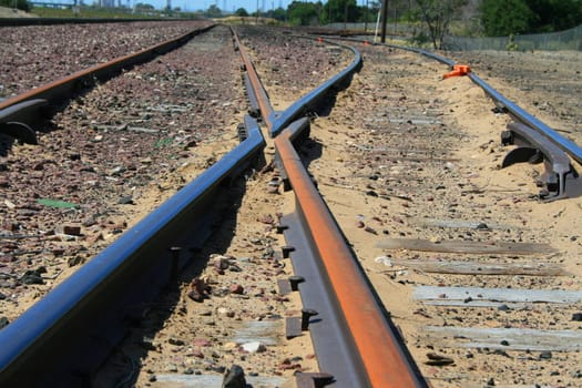 Close up of the infinite railroads.
