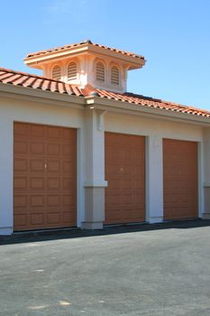 Close up of the brand new garages.
