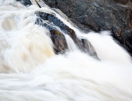 Great Falls on the Potomac river outside Washington DC in flood
