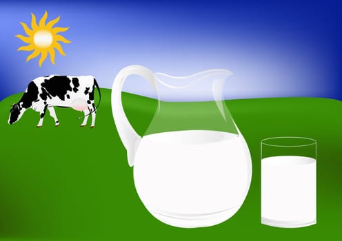 Fresh cow milk contains vitamins and it is useful for health