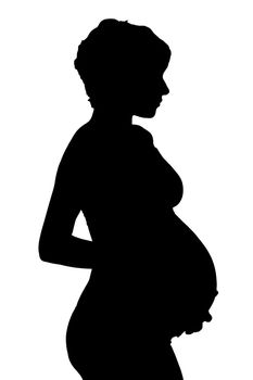 Silhouette of pregnant woman
