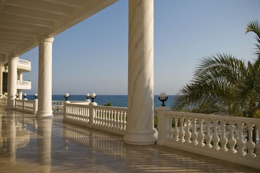 Turkey hotelPorch at the Turkey hotel near the sea