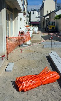 pavement repair: installation of pavement in the street