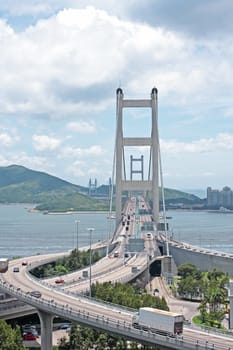 Tsing ma bridge at day
