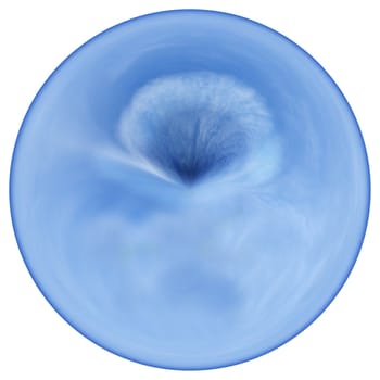  blue clear ball on white background 