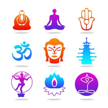 Set of Oriental icons.