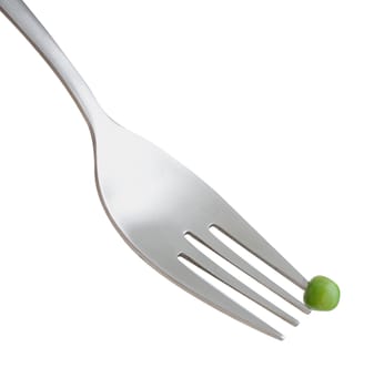 Pea on fork