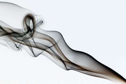 Abstract smoke curling and creating beautiful shapes