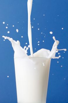 A delicious fresh glass of milk