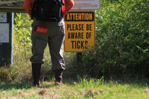 Hiker taking the advice and prepared for the worst