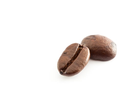 coffee beans on white background