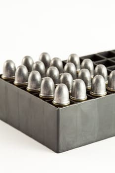 bullets for gun on white background