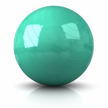 3D Fitness Ball. Clipping path included.