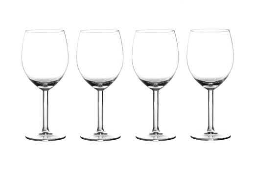 Isolated wine glasses on white