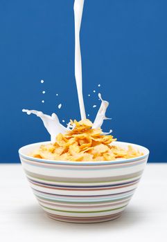 A bowl of corn flakes