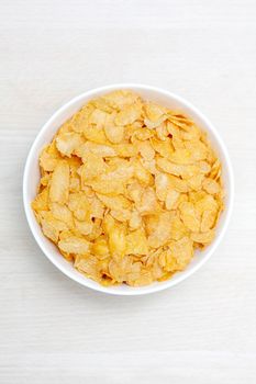 A bowl of corn flakes