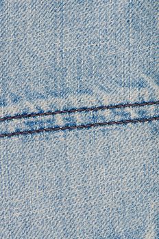 Blue demin fabric texture background.