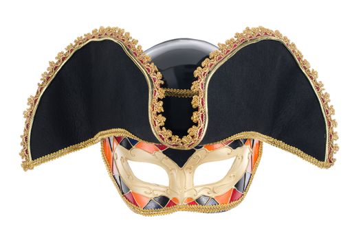 A beautiful carnivale mask Isolated on white background.