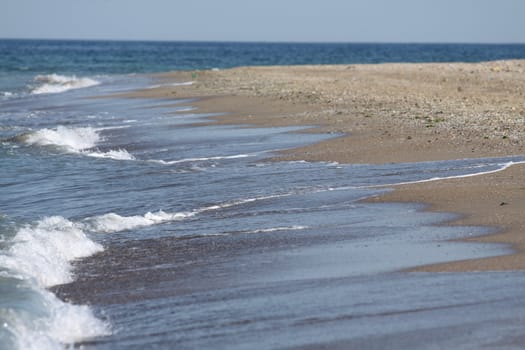 Beautiful empty beach on the Black Sea, Bulgaria