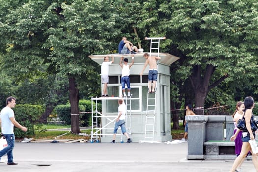 repair shop workers