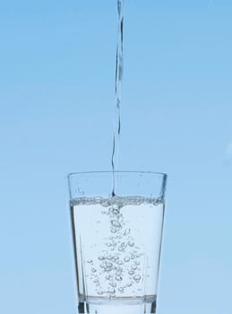 A glass of drinking water