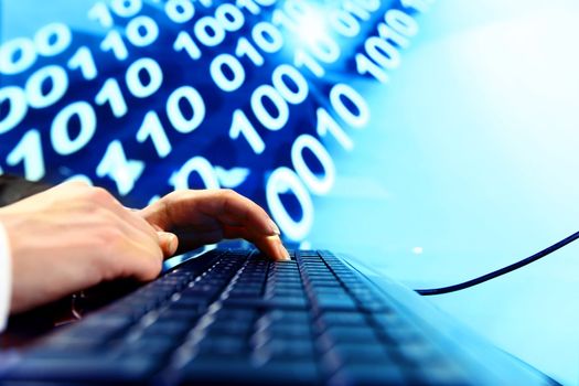 businessman data info technology concept