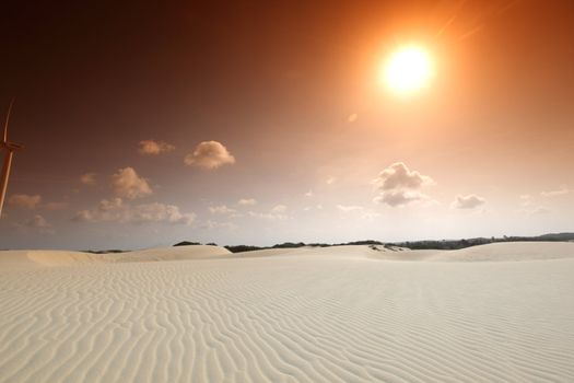 desert sand under blue sunny sky