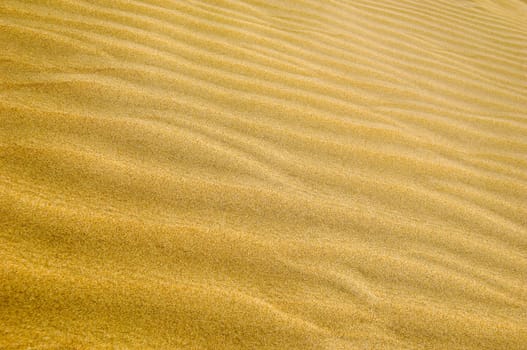 Sand background with waves formed by the wind.