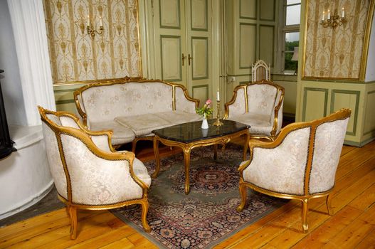 Elegant room with antique furniture