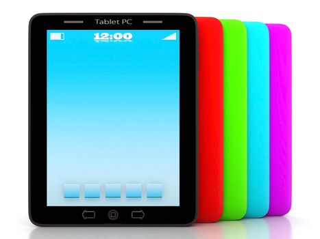 Image of computer technology on a white background isolated