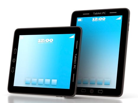 Image of computer technology on a white background isolated
