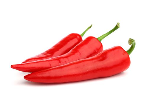 red hot chili pepper isolated on white