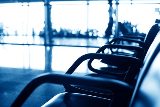 airport seats wait airplane arrival