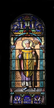 Saint Eugenius, stained glass in the Cathedral of St Vincent de Paul in Tunis