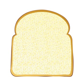 Single slice of wholemeal white bread with crust