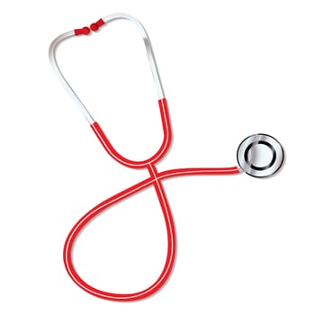 Red Doctors medical stethoscope for listening to Heart beat