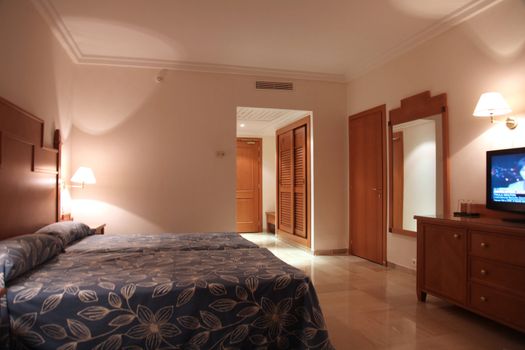 Interior of a modern luxury hotel room