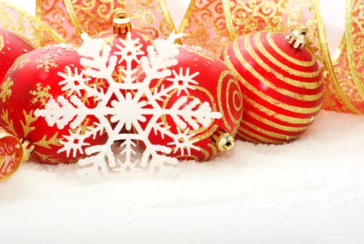 christmas balls isolated on a white background