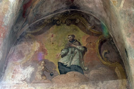 Fresco paintings in the church