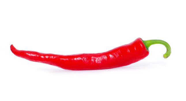 red hot chili pepper on white