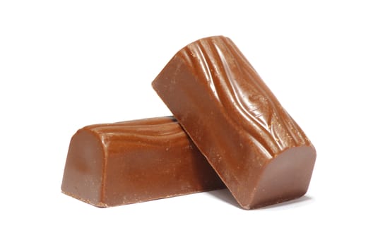 chocolate sweets isolated on a white background