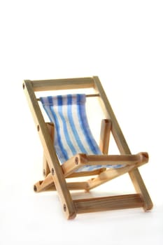 Deck chair on a white background