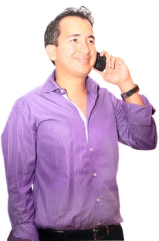 picture of handsome businessman with cell phone